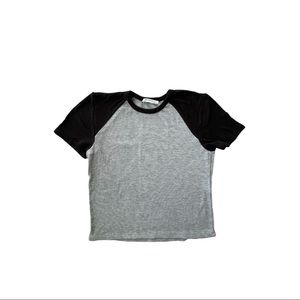 Zara Black and Grey Cropt top size L